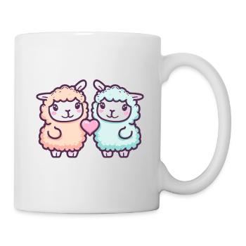 Alpaca Llama Couple In Love Animal Valentine's Day - Mug - white - Right
