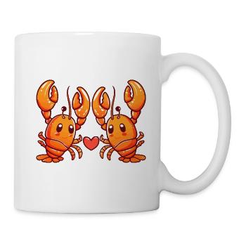 Homard Couple Amoureux Cancer Animal Saint Valentin - Mug blanc - blanc - Droite