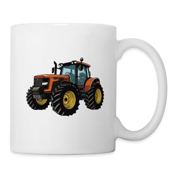 Traktor Farmer - Tasse - Weiß - Rechts