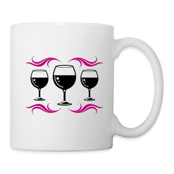 Red Wine Glass Wine Symbol - Mug - white - Right
