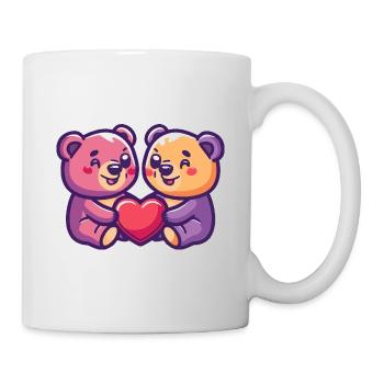 Bear Couple Love Couple In Love - Mug - white - Right