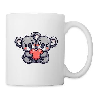 Koala Couple Amour Couple Amoureux - Mug blanc - blanc - Droite