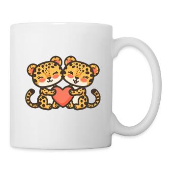 Leopard Couple Love Couple In Love - Mug - white - Right