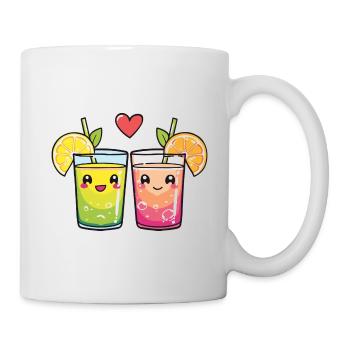Lemonade Couple Love Drink Heart Valentine's Day - Mug - white - Right
