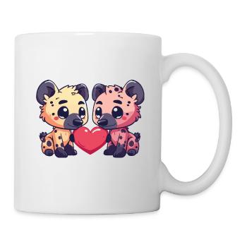 Hyena Couple Love Couple In Love - Mug - white - Right