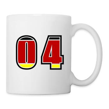 Maillot Allemagne numéro 4 - Mug blanc - blanc - Droite