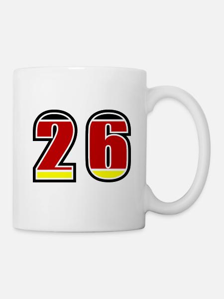 26 Number Germany Jersey - Mug - white