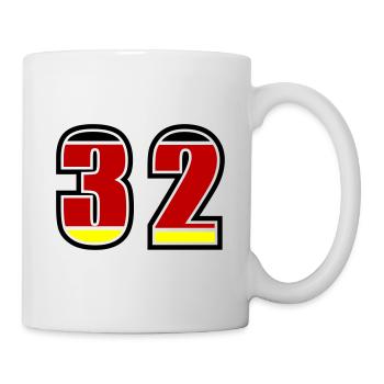 32 Nummer Deutschland Trikot - Tasse - Weiß - Rechts