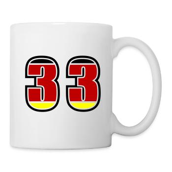33 Nummer Deutschland Trikot - Tasse - Weiß - Rechts