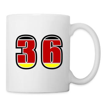 36 Nummer Deutschland Trikot - Tasse - Weiß - Rechts