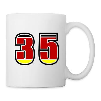 35 Nummer Deutschland Trikot - Tasse - Weiß - Rechts