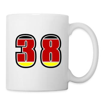 38 Nummer Deutschland Trikot - Tasse - Weiß - Rechts