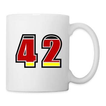 42 Nummer Deutschland Trikot - Tasse - Weiß - Rechts