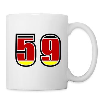 59 Nummer Deutschland Trikot - Tasse - Weiß - Rechts