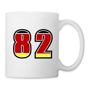82 Nummer Deutschland Trikot - Tasse - Weiß - Rechts