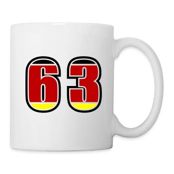 63 Number Germany Jersey - Mug - white - Right