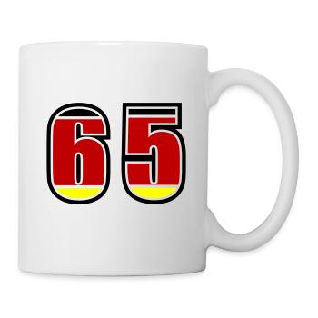 65 Nummer Deutschland Trikot - Tasse - Weiß - Rechts