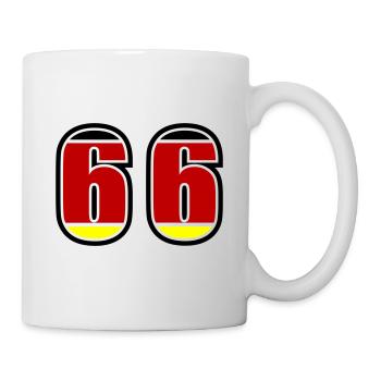 66 Nummer Deutschland Trikot - Tasse - Weiß - Rechts