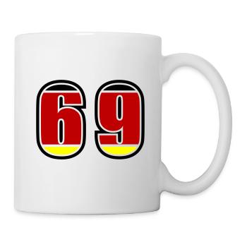 69 Nummer Deutschland Trikot - Tasse - Weiß - Rechts