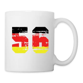 56 Numéro Allemagne Jersey - Mug blanc - blanc - Droite