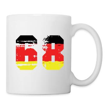 68 Numéro Allemagne Jersey - Mug blanc - blanc - Droite