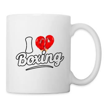 I love Boxing - Mug - white - Right