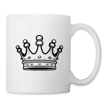Krone Symbol Silhouette - Tasse - Weiß - Rechts
