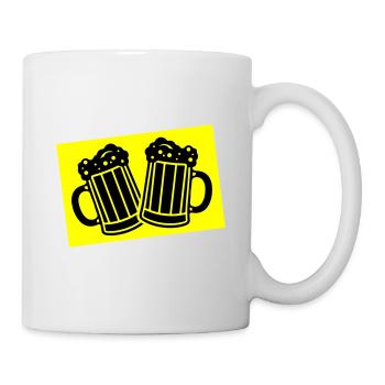 Drinking beer symbol - Mug - white - Right