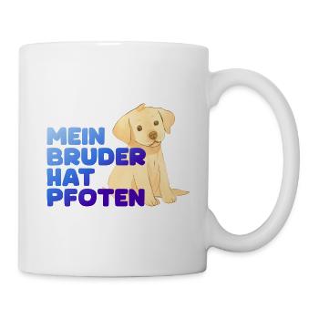 mein Bruder hat Pfoten - Tasse - Weiß - Rechts