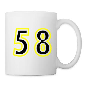 58 Zahl College - Tasse - Weiß - Rechts