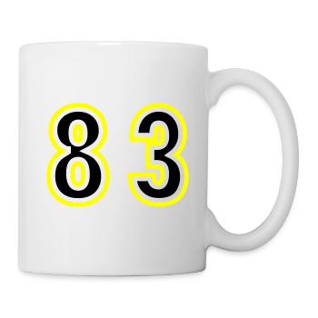 83 Zahl College - Tasse - Weiß - Rechts