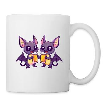 Bat bière drôle de fête - Mug blanc - blanc - Droite