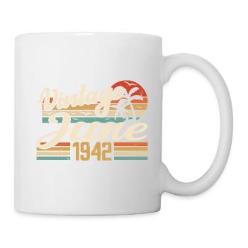 Juni 1942 Geburtstag 1942 Retro 1942 Juni 1942 - Tasse - Weiß - Rechts