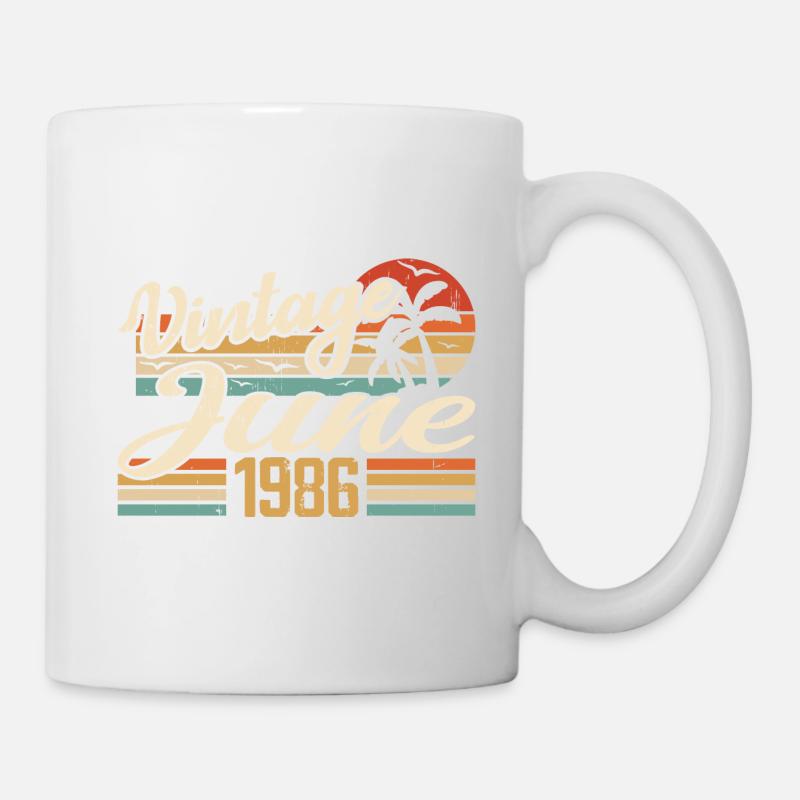 Juni 1986 Geburtstag 1986 Retro 1986 Juni 1986 - Tasse - Weiß