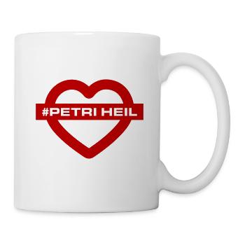 Petri Heil Pêche au cœur - Mug blanc - blanc - Droite