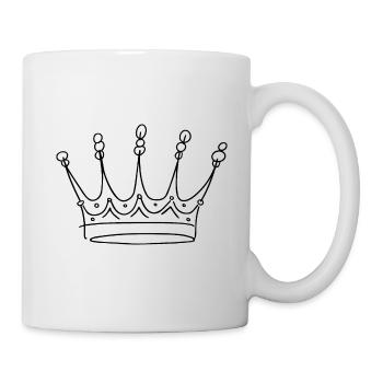 Krone - Tasse - Weiß - Rechts