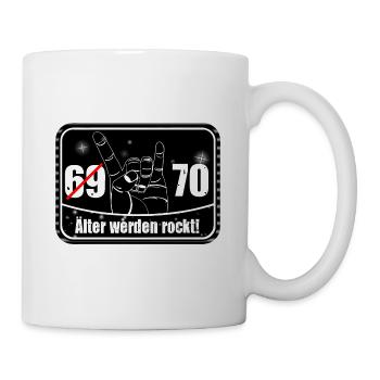 70e anniversaire, vieillir roches, musique rock (25 - Mug blanc - blanc - Droite