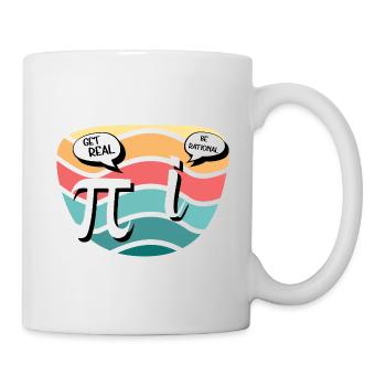 Humour mathématique Pi vs. nombre imaginaire - Mug blanc - blanc - Droite