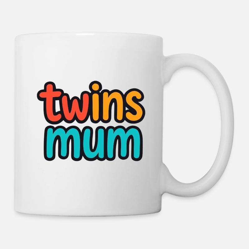 Conception des jumelles maman jumelles - Mug blanc - blanc
