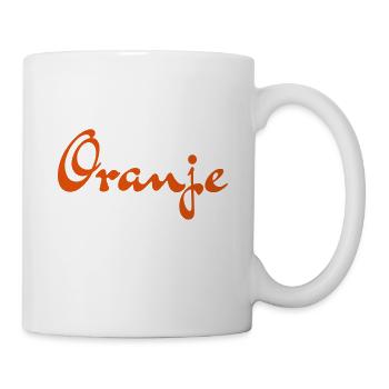 Oranje Buttons / Anstecker - Tasse - Weiß - Rechts