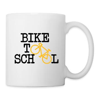 bike to school - Tasse - Weiß - Rechts