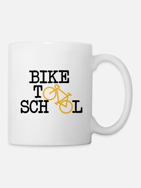 bike to school - Mug - white