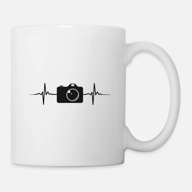 Foto Herzschlag - Tasse - Weiß