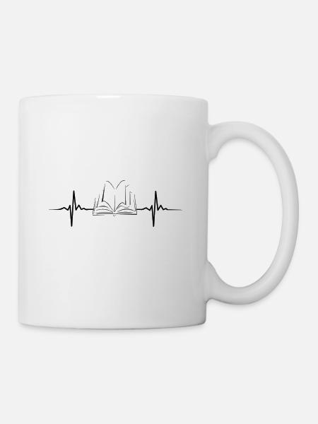 Buch Herzschlag - Tasse - Weiß