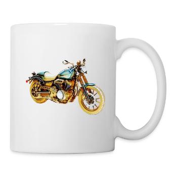 Motorrad - Tasse - Weiß - Rechts