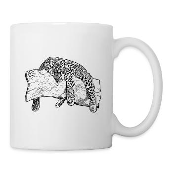 Leopard - Tasse - Weiß - Rechts