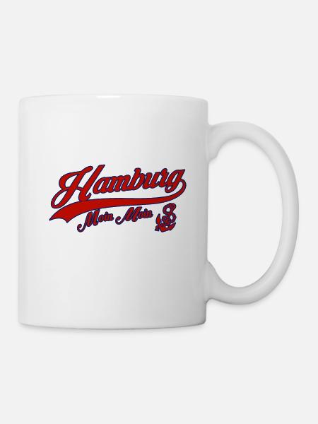 Hamburg Moin Moin Norddeutschland Alster Anker - Tasse - Weiß