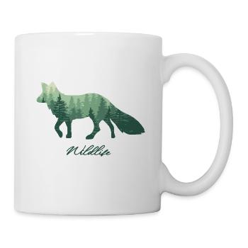 Fuchs Wald Wildlife fox - Tasse - Weiß - Rechts