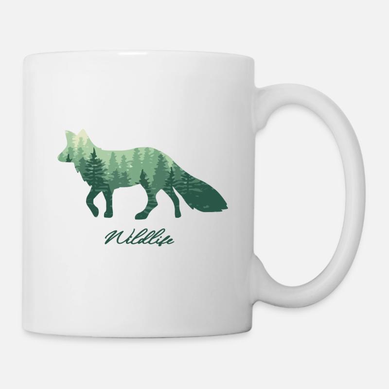 Fox forest Wildlife fox - Mug - white