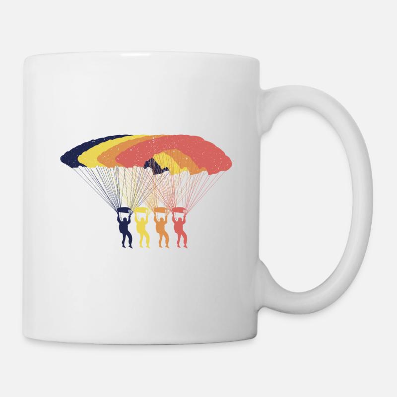 Couleur de parachutisme parachutisme - Mug blanc - blanc